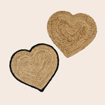 Love Heart Shape Jute Rug