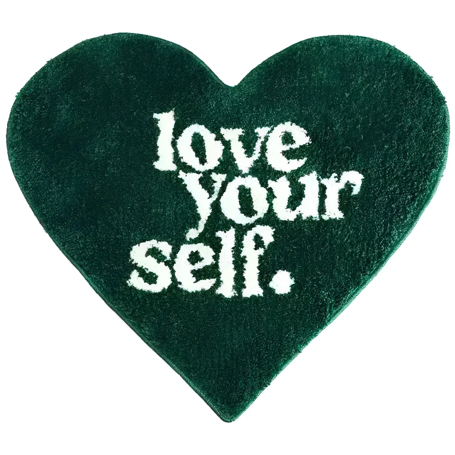 The Love Yourself Heart-Shaped Bath Rug is a charming and cozy addition to your bathroom décor. Designed in a delightful heart shape, it radiates warmth and positivity, reminding you to embrace self-love every day. Crafted from ultra-soft, absorbent materials, this rug offers comfort underfoot while keeping your bathroom floor dry and slip-free. Its vibrant colors and plush texture make it both functional and stylish, adding a playful yet elegant touch to your space. Perfect for creating a welcoming and upl