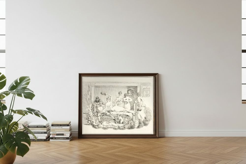 Framed room mockup - leaning