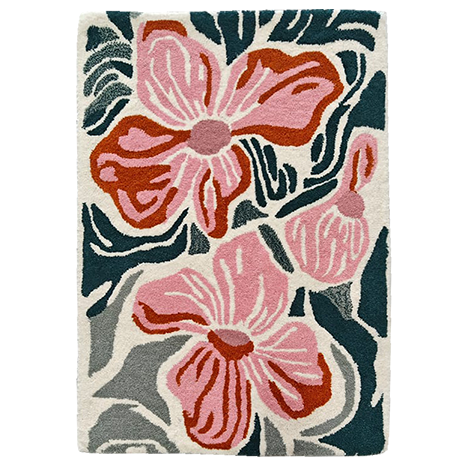 Lush Blush Bloom Hand Tufted Rug