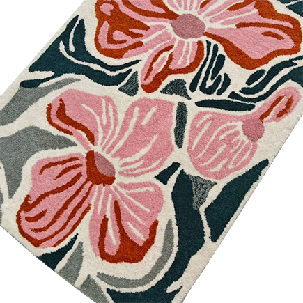 Lush Blush Bloom Hand Tufted Rug