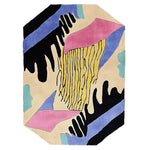 Discover the vibrant Lush Lines Hand Tufted Area Rug, a contemporary wool rug perfect for large living rooms. This abstract design features bold colors and dynamic patterns, offering a modern touch to your living space.