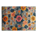 The Lush Petal Elysium Hand Tufted Area Rug features a vibrant floral design with rich hues of pink, yellow, and blue on a soft background. Perfect for adding a touch of elegance to dining rooms or as a centerpiece in living room rugs 8x10. This contemporary wool rug combines vintage charm with modern aesthetics, making it an ideal choice for dining room carpets.