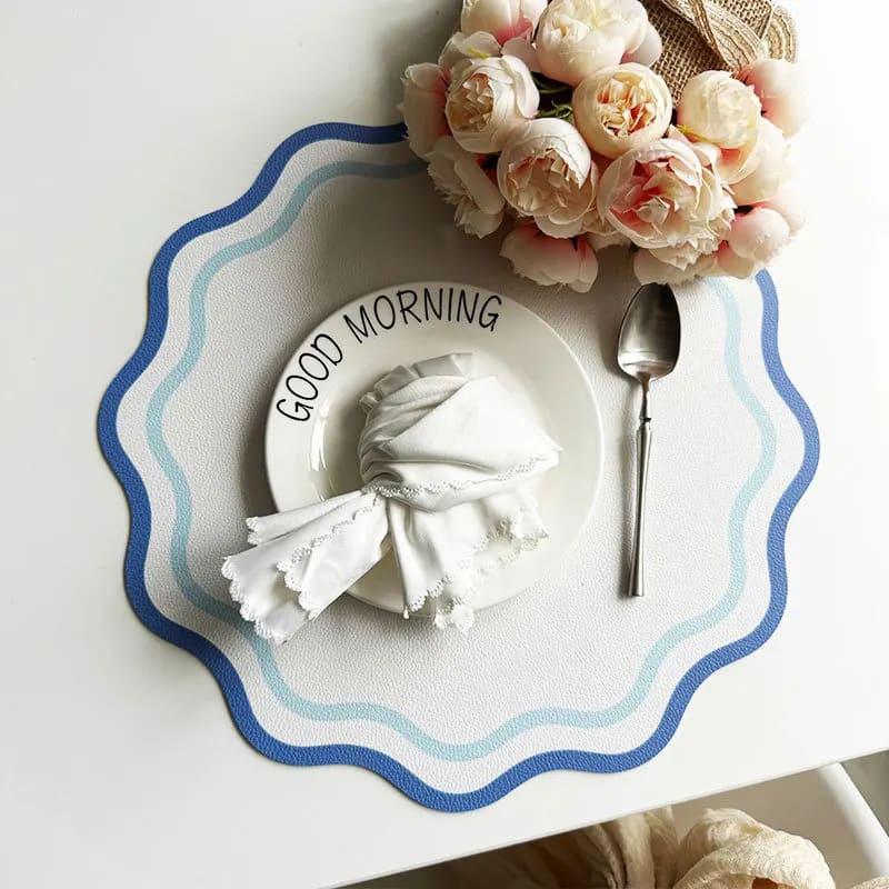 Luxe Blue Wave Table Placemats
