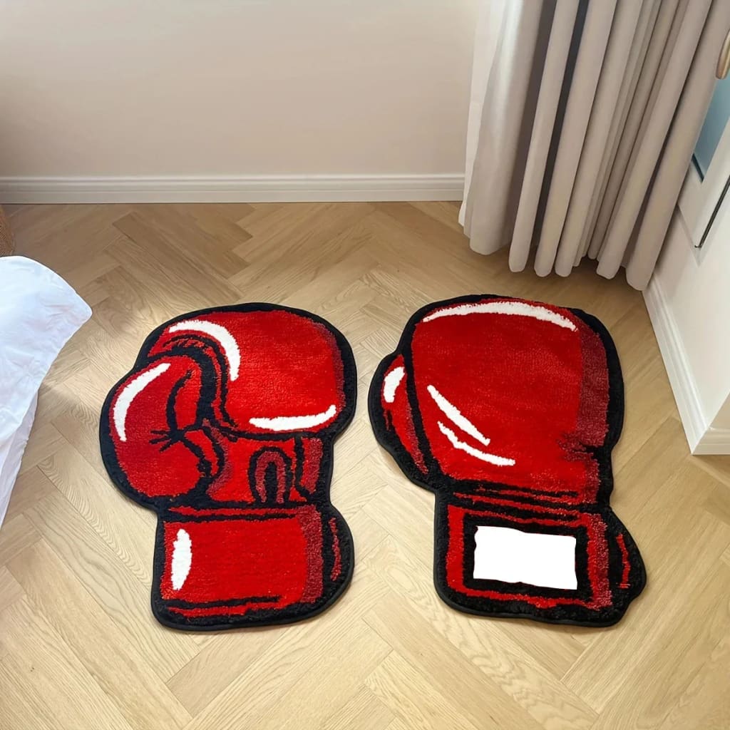 Luxe Boxing Gloves Shaped Bath Mat – Bold Statement Accent by Maia Homes
