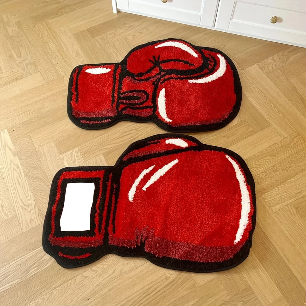 Luxe Boxing Gloves Shaped Bath Mat – Bold Statement Accent by Maia Homes