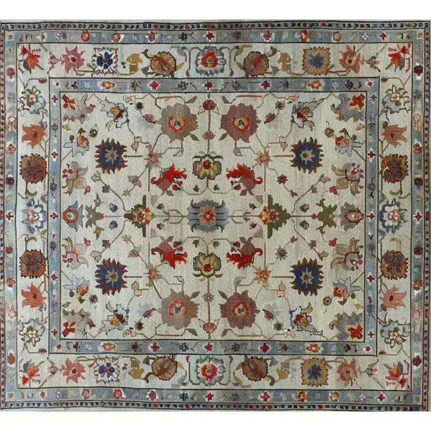 Luxurious petal weave hand-knotted area rug featuring an intricate floral design, perfect for adding a vintage touch to your living room. This Persian-inspired 8x10 rug combines vibrant colors with detailed patterns, making it a standout piece among floral rugs.