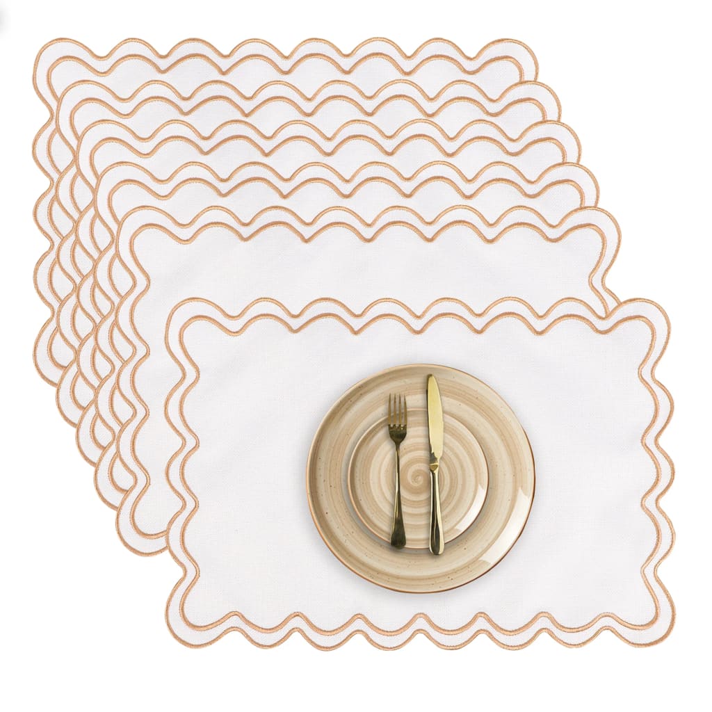 Luxurious Tan Bordered Placemats