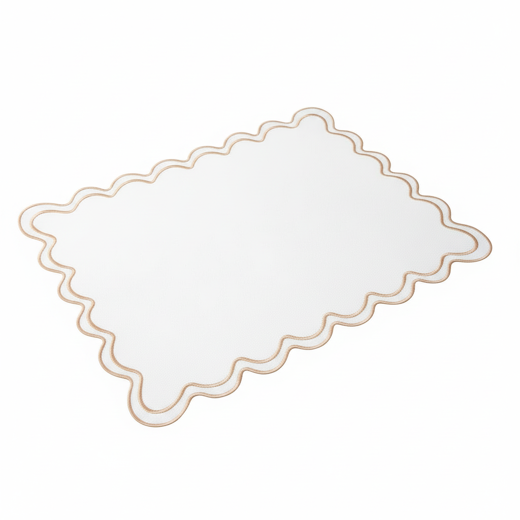 Luxurious Tan Bordered Placemat set of 4