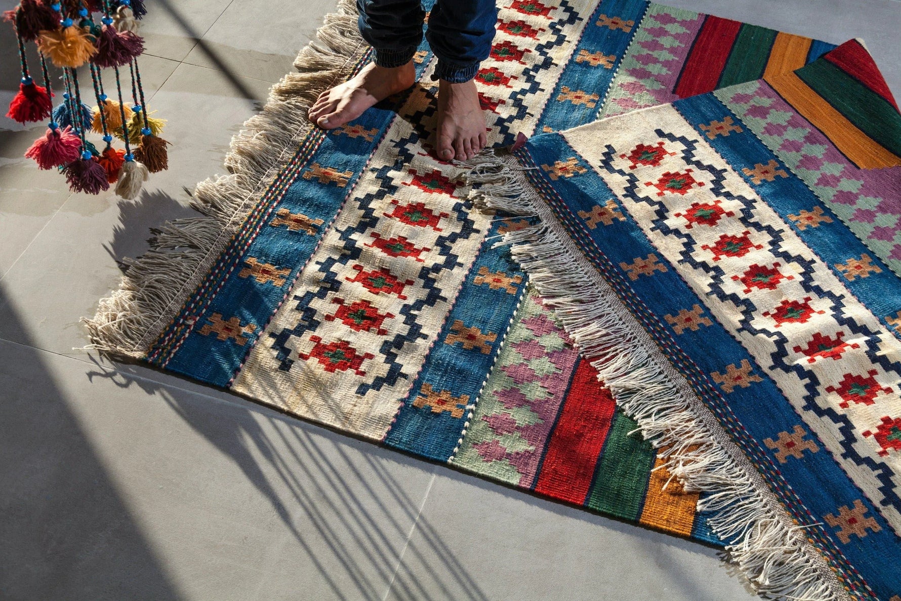 Made-to-Order Printed Cotton Rug