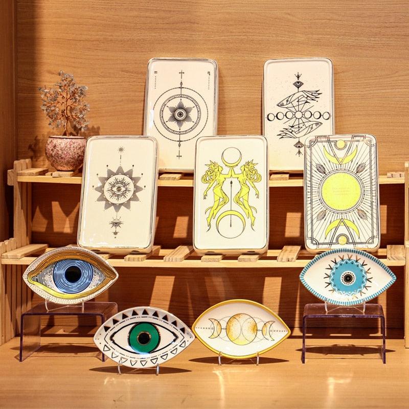 Magic Blue Evil Eye Porcelain Jewelry Tray