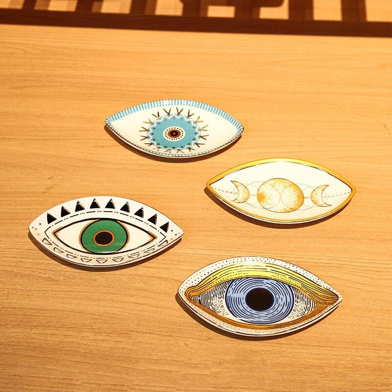 Magic Blue Evil Eye Porcelain Jewelry Tray