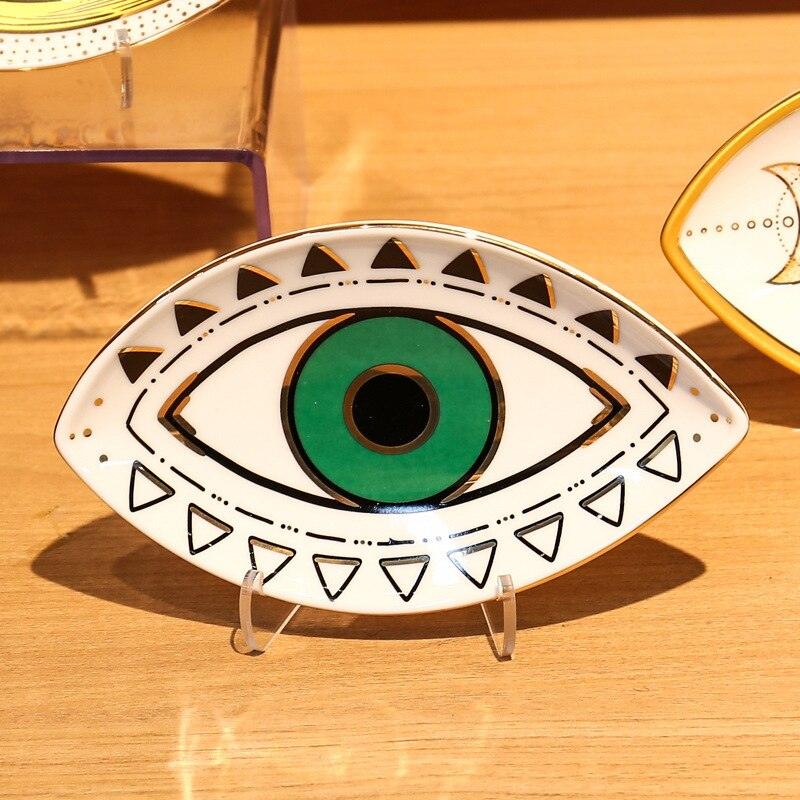 Magic Blue Evil Eye Porcelain Jewelry Tray