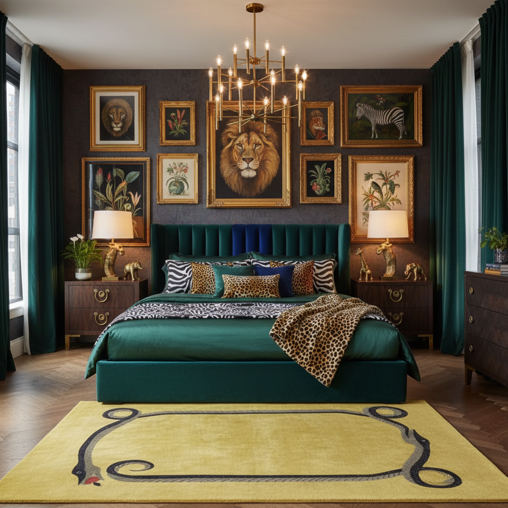 Magic Snake Gold Lush Hand Tufted Wool Rug