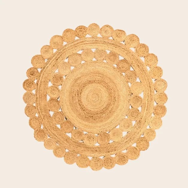 Maia Classic Circles Round Jute Rug