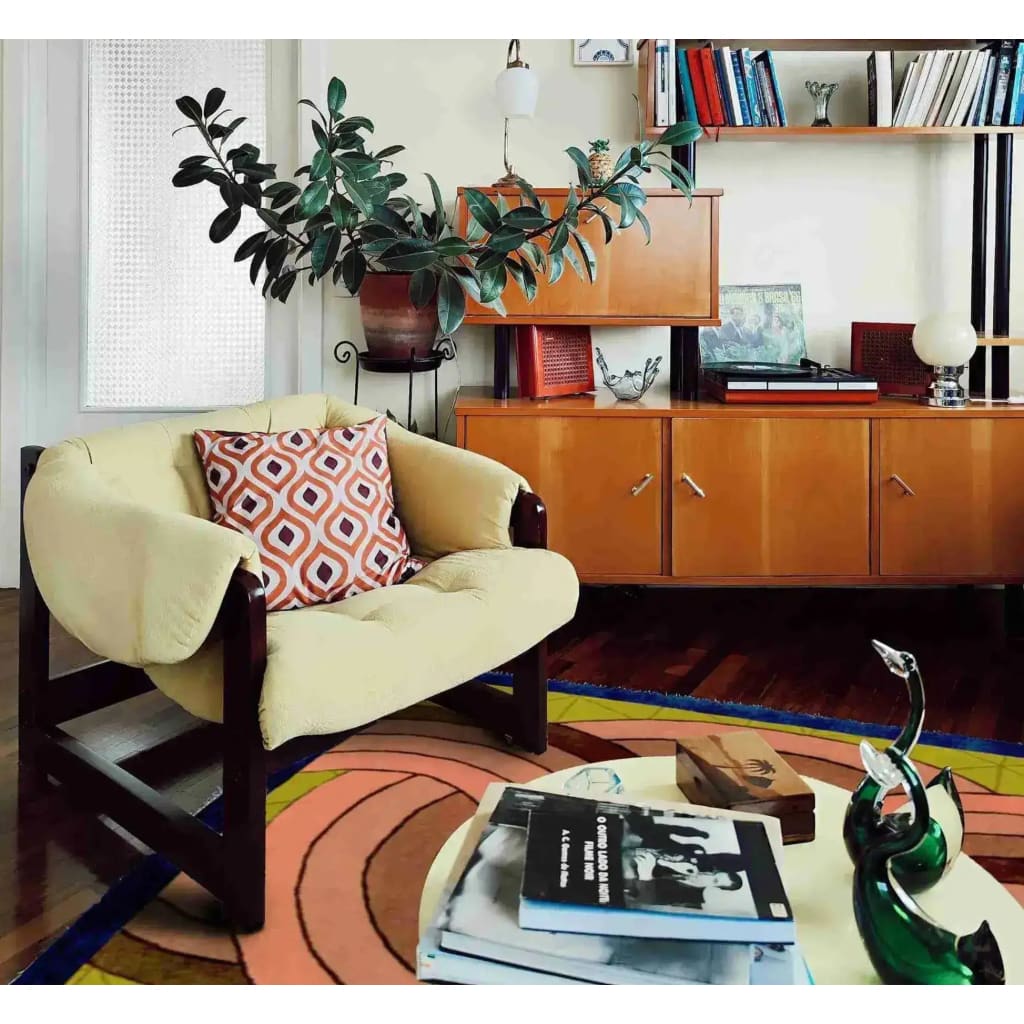 Maia Knotted Circles on Square Hand Tufted Wool Rug - Blue