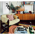 Maia Knotted Circles on Square Hand Tufted Wool Rug - Blue