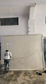 Maia Knotted Circles on Square Hand Tufted Wool Rug - Blue - MAIA HOMES