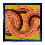 Maia Knotted Circles on Square Hand Tufted Wool Rug - Blue