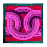 Maia Knotted Circles on Square Hand Tufted Wool Rug - Green