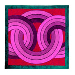 Maia Knotted Circles on Square Hand Tufted Wool Rug - Green