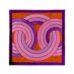 Maia Knotted Circles on Square Hand Tufted Wool Rug - Purple