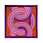 Maia Knotted Circles on Square Hand Tufted Wool Rug - Purple