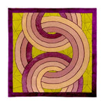 Maia Knotted Circles on Square Hand Tufted Wool Rug - Purple/Cream