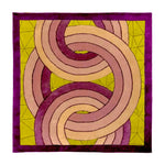 Maia Knotted Circles on Square Hand Tufted Wool Rug - Purple/Cream