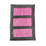 Black and Pink Braided Jute Rug