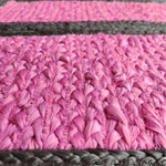 Black and Pink Braided Jute Rug