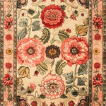 Majestic Blooms Hand Tufted Area Rug featuring a vibrant floral design with large red and pink flowers, perfect for adding a vintage touch to large living rooms. This 8x10 wool rug combines classic elegance with modern style, making it an ideal choice for living room decor.