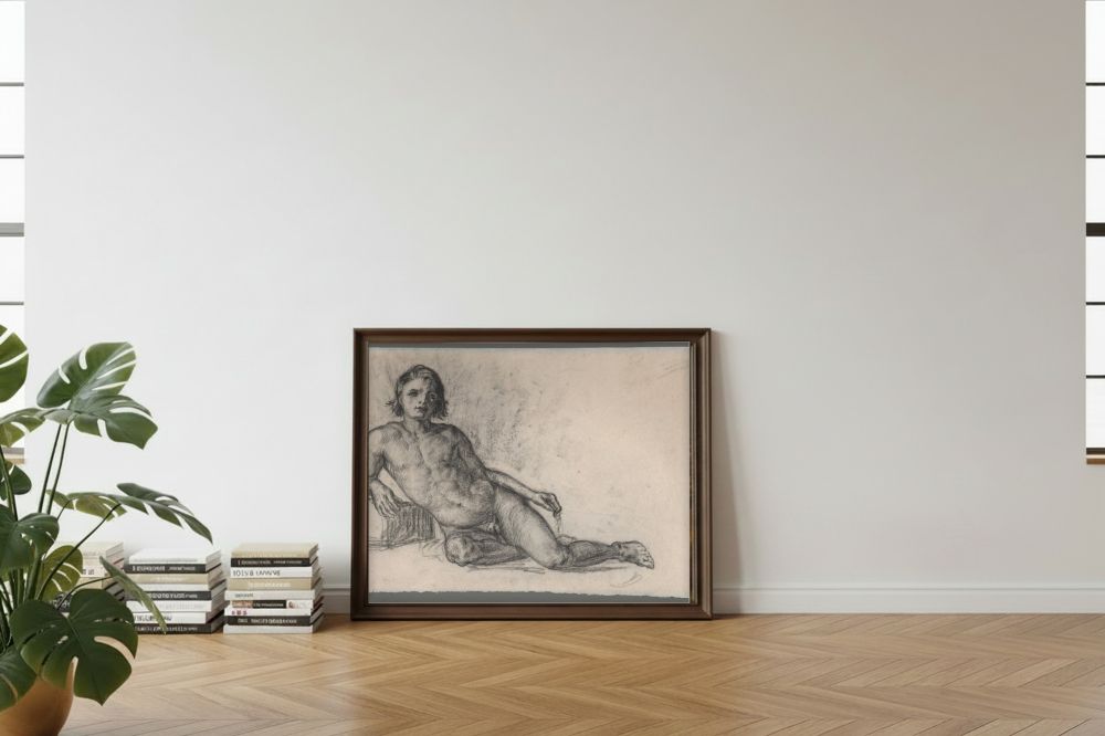 Framed room mockup - leaning