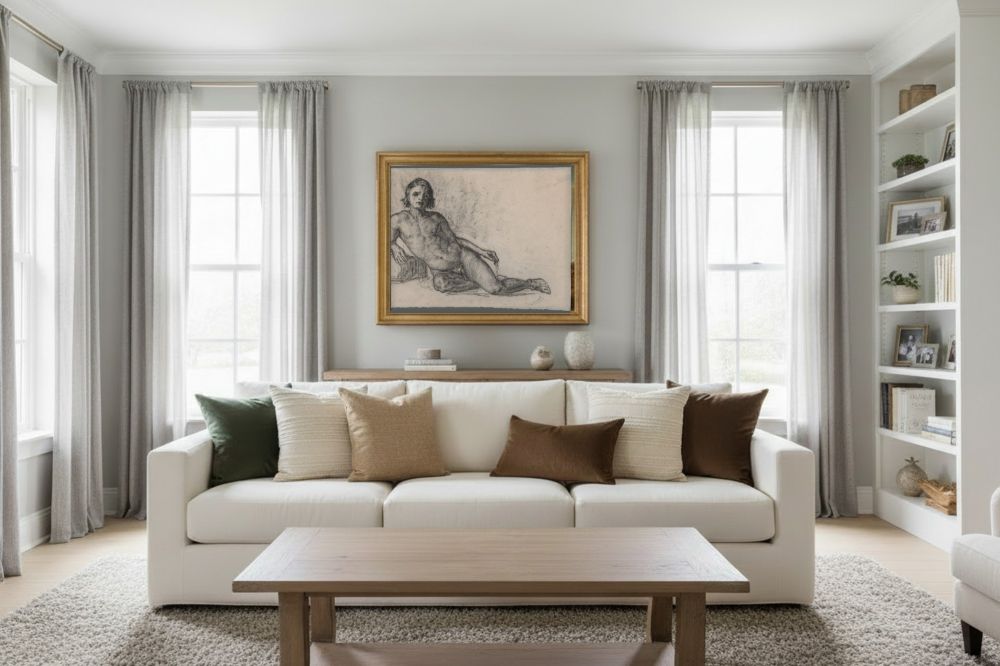 Framed room mockup - gold