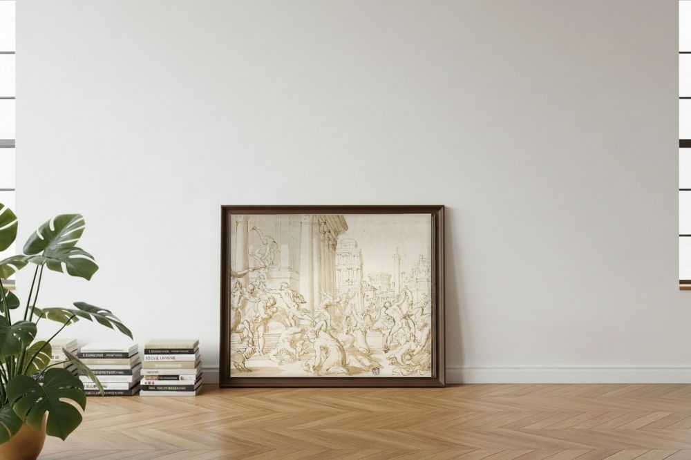 Framed room mockup - leaning