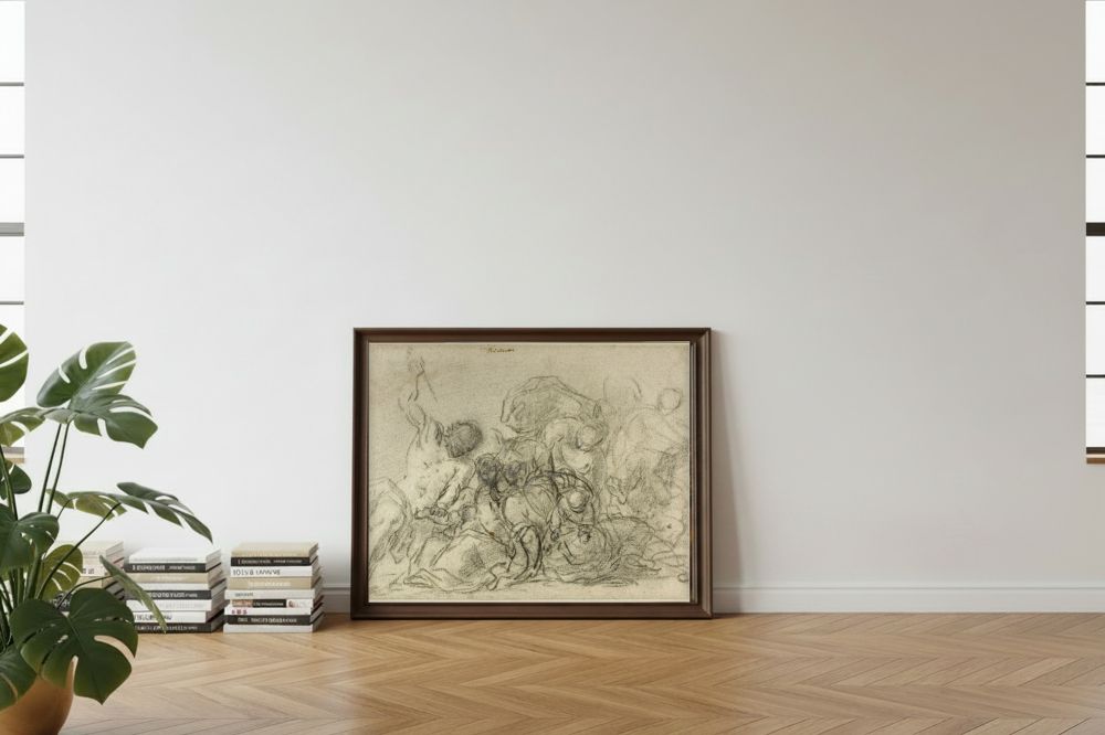 Framed room mockup - leaning