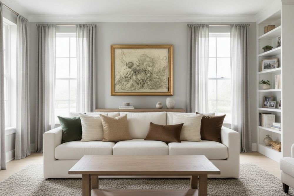 Framed room mockup - gold