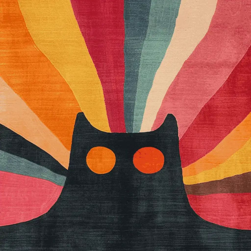 Vibrant contemporary area rug featuring a playful abstract design with bold colors, ideal for adding a touch of creativity to living rooms. This hand-tufted wool rug in 8x10 size is perfect for those seeking stylish area rugs for their living space.