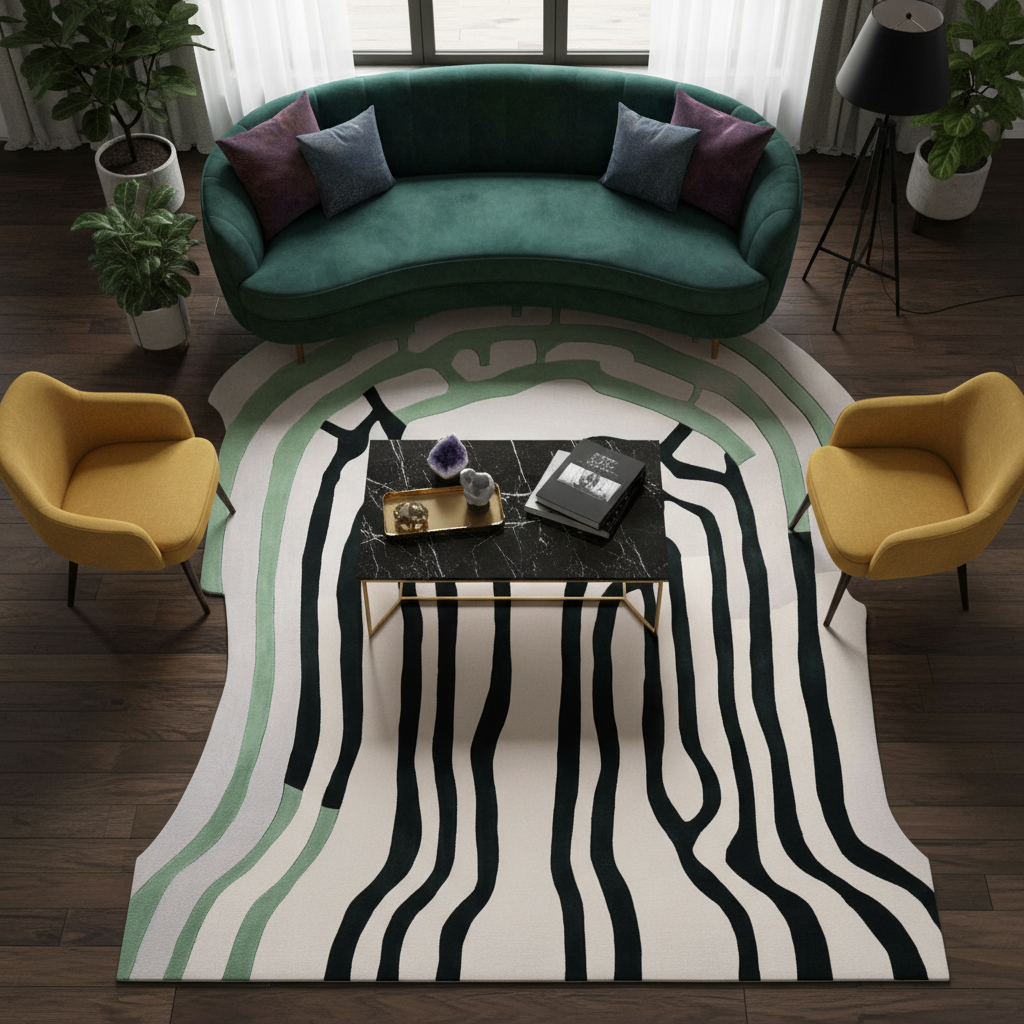 Meltdown Map Hand Tufted Rug