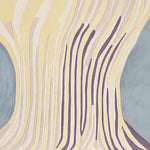 A contemporary wool area rug featuring an abstract design with flowing lines in soft pastel shades, perfect for adding a modern touch to any living room. This square area rug highlights an artistic blend of colors and textures, offering both style and comfort.