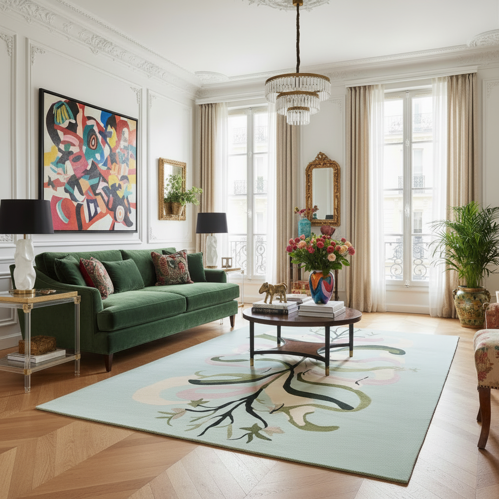 Merry Woodland Twirl Hand Tufted Rug