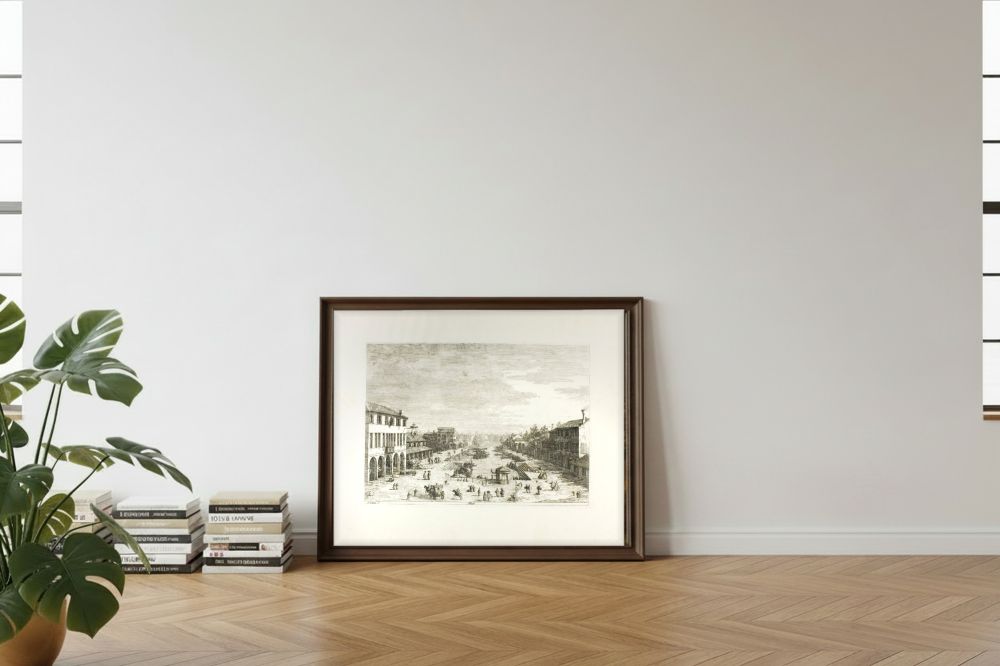 Framed room mockup - leaning