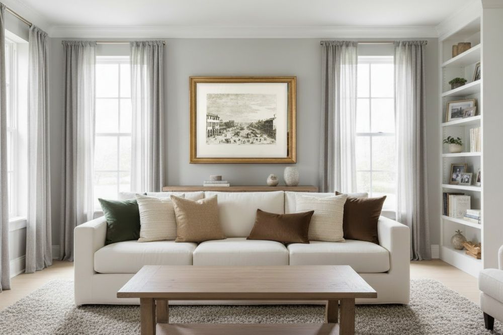 Framed room mockup - gold
