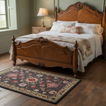 Midnight Bloom Mosaic Hand Tufted Rug