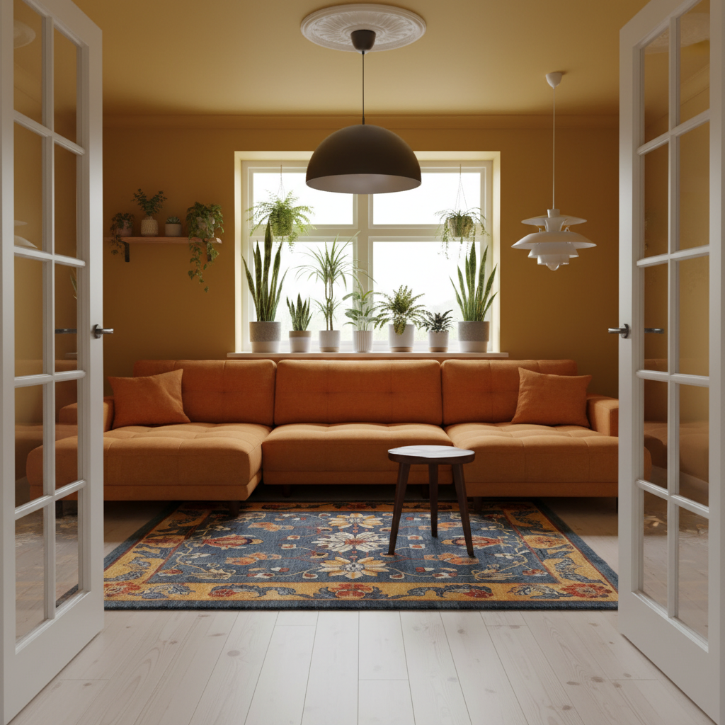 Midnight Blossom Heritage Hand Tufted Rug