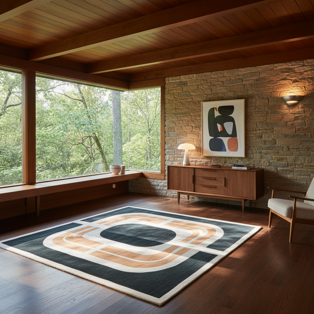 Midnight Symphony Knotted Wool Rug