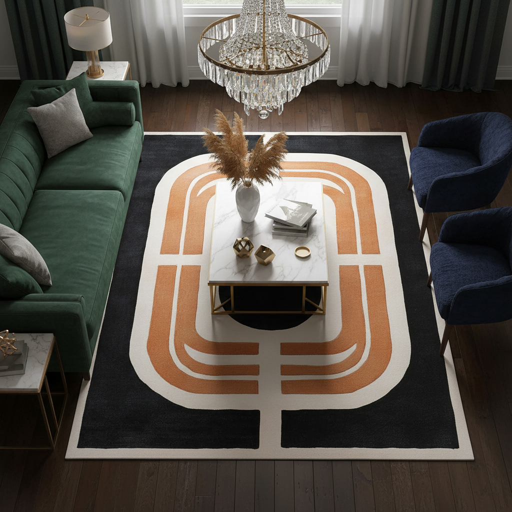 Midnight Symphony Knotted Wool Rug