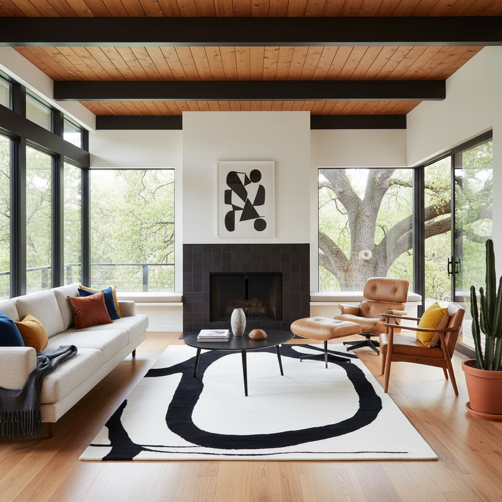 Minimal Sketch Flow Hand Tufted Rug
