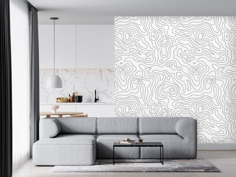 Minimalist Abstract Lines Wallpaper Mural 