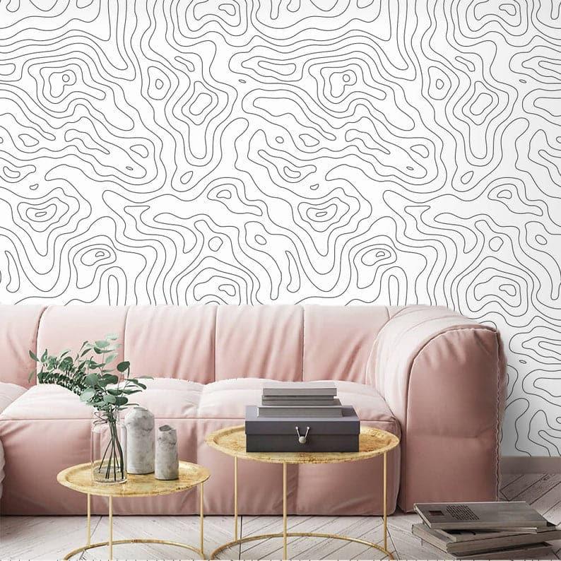 Gray Vintage Hummingbird Chinese Style Birds Tree Branch Wallpaper Minimalist Abstract Lines Wallpaper Mural Minimalist Abstract Lines Wallpaper Mural 